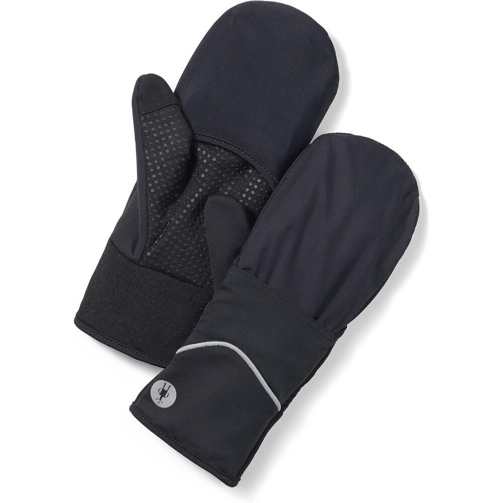 Active Merino Fleece Wind Mittens Unisex Medium Black Touchscreen Winter